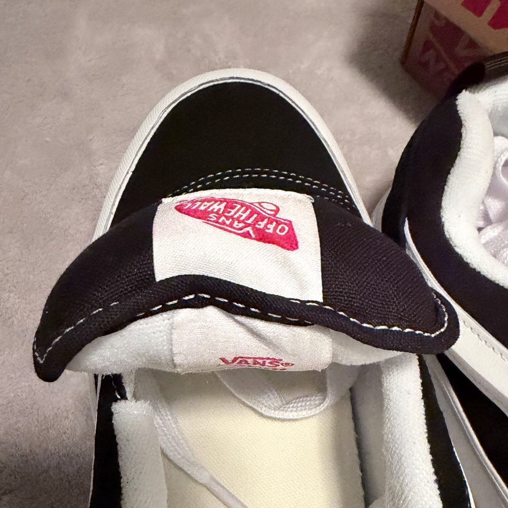 Vans Knu Stack Classic Black and White Platform Sneakers - Picture 4 of 5